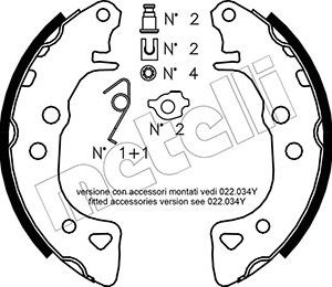 Set saboti frana METELLI 53-0021K – PEOUGET | AutoRival