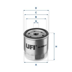 Filtru ulei UFI 23.105.00 – PEOUGET | AutoRival