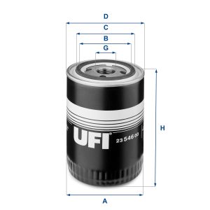 Filtru ulei UFI 23.546.00 – PEOUGET | AutoRival