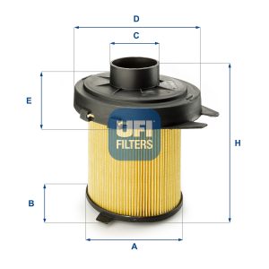 Filtru aer UFI 27.845.02 – PEOUGET | AutoRival