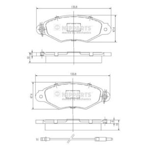 Set placute frana NIPPARTS J3601093 – PEOUGET | AutoRival