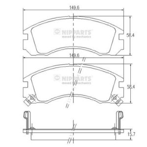 Set placute frana NIPPARTS J3605031 – PEOUGET | AutoRival