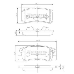 Set placute frana NIPPARTS J3615010 – PEOUGET | AutoRival