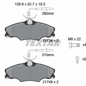 Set placute frana TEXTAR 2172402 – PEOUGET | AutoRival