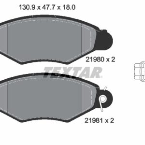 Set placute frana TEXTAR 2198004 – PEOUGET | AutoRival