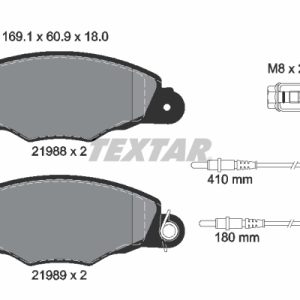 Set placute frana TEXTAR 2198804 – PEOUGET | AutoRival