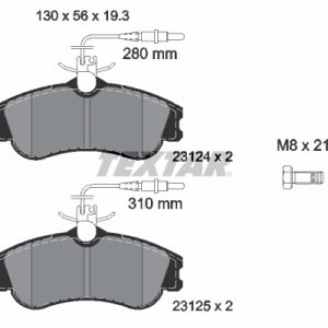 Set placute frana TEXTAR 2312401 – PEOUGET | AutoRival
