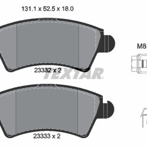 Set placute frana TEXTAR 2333201 – PEOUGET | AutoRival