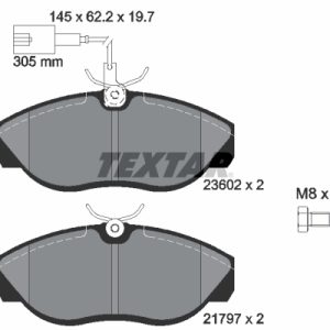 Set placute frana TEXTAR 2360201 – PEOUGET | AutoRival