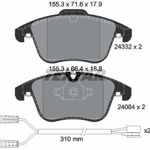 Set placute frana TEXTAR 2433201 – PEOUGET | AutoRival