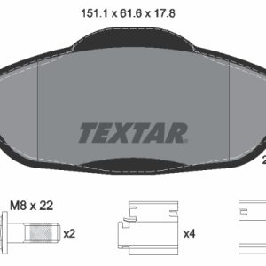 Set placute frana TEXTAR 2466001 – PEOUGET | AutoRival
