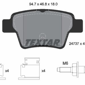 Set placute frana TEXTAR 2473701 – PEOUGET | AutoRival