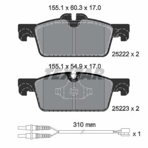 Set placute frana TEXTAR 2522201 – PEOUGET | AutoRival