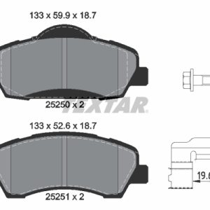 Set placute frana TEXTAR 2525001 – PEOUGET | AutoRival