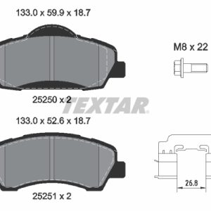 Set placute frana TEXTAR 2525004 – PEOUGET | AutoRival