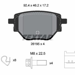 Set placute frana TEXTAR 2619501 – PEOUGET | AutoRival