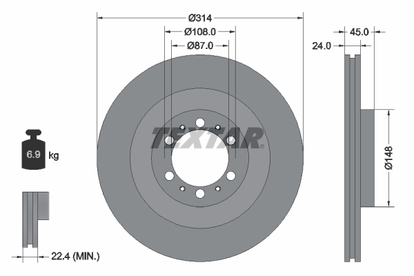 Disc frana TEXTAR 92144803 – PEOUGET | AutoRival
