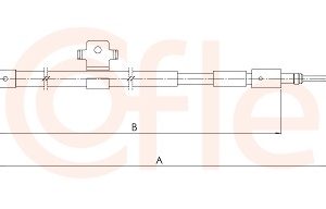 Cablu frana de parcare COFLE 1.PE002 – PEOUGET | AutoRival