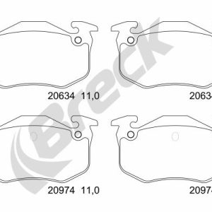 Set placute frana BRECK 20973 00 704 00 – PEOUGET | AutoRival