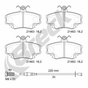 Set placute frana BRECK 21463 00 702 10 – PEOUGET | AutoRival