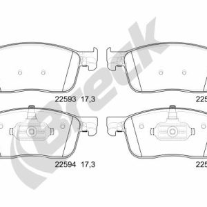 Set placute frana BRECK 22593 00 703 00 – PEOUGET | AutoRival