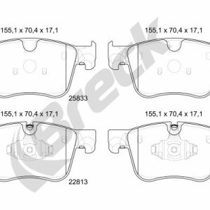 Set placute frana BRECK 22813 00 701 00 – PEOUGET | AutoRival