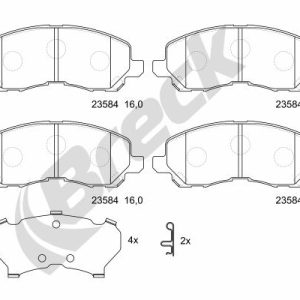 Set placute frana BRECK 23584 00 701 00 – PEOUGET | AutoRival