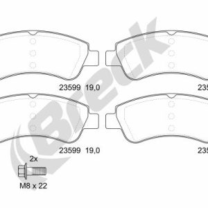 Set placute frana BRECK 23599 00 701 00 – PEOUGET | AutoRival