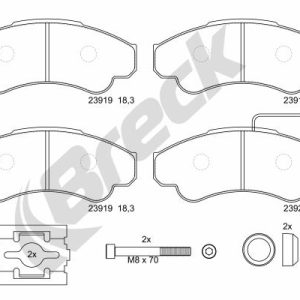 Set placute frana BRECK 23919 00 703 10 – PEOUGET | AutoRival