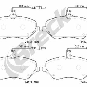 Set placute frana BRECK 24133 00 701 10 – PEOUGET | AutoRival
