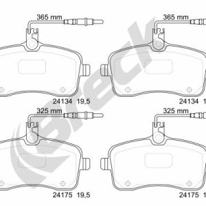 Set placute frana BRECK 24134 00 701 10 – PEOUGET | AutoRival
