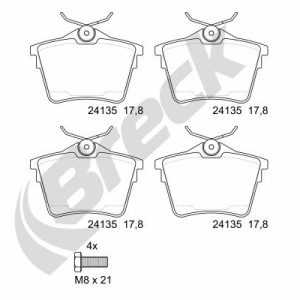Set placute frana BRECK 24135 00 704 00 – PEOUGET | AutoRival