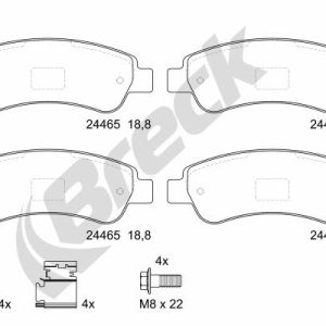 Set placute frana BRECK 24465 00 703 00 – PEOUGET | AutoRival