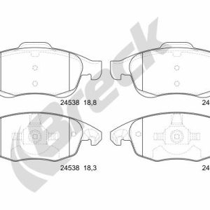 Set placute frana BRECK 24538 00 701 00 – PEOUGET | AutoRival