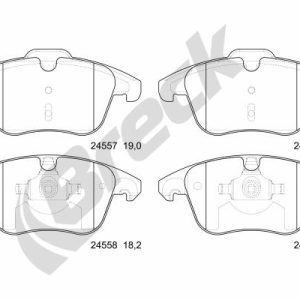 Set placute frana BRECK 24557 00 701 00 – PEOUGET | AutoRival