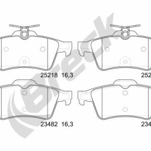 Set placute frana BRECK 25218 00 702 00 – PEOUGET | AutoRival