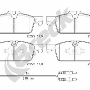 Set placute frana BRECK 25222 00 701 00 – PEOUGET | AutoRival