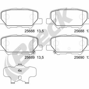 Set placute frana BRECK 25688 00 702 00 – PEOUGET | AutoRival