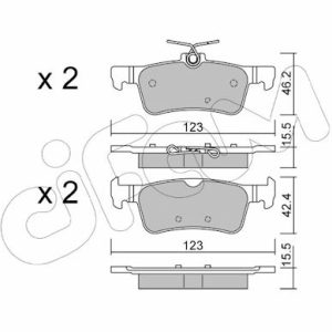 Set placute frana CIFAM 822-1042-0 – PEOUGET | AutoRival