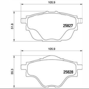 Set placute frana KRIEGER 0950006470 – PEOUGET | AutoRival