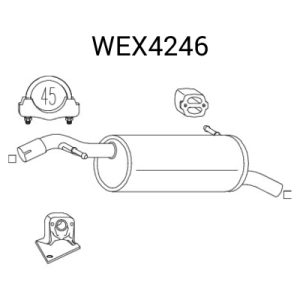 Toba esapament finala QWP WEX4246 – PEOUGET | AutoRival