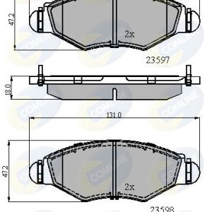 Set placute frana COMLINE CBP01131 – PEOUGET | AutoRival