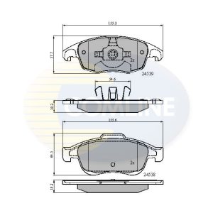Set placute frana COMLINE CBP01719 – PEOUGET | AutoRival