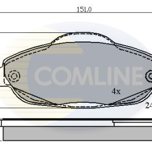 Set placute frana COMLINE CBP01765 – PEOUGET | AutoRival