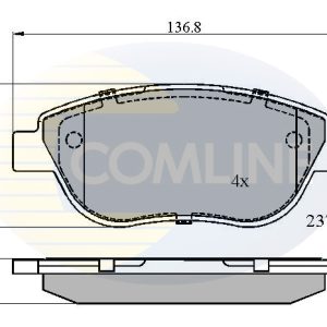 Set placute frana COMLINE CBP01783 – PEOUGET | AutoRival