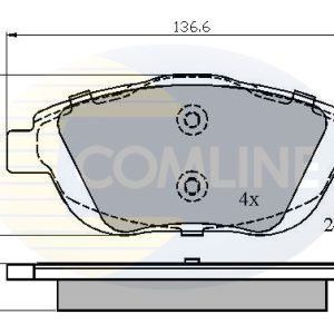 Set placute frana COMLINE CBP02027 – PEOUGET | AutoRival