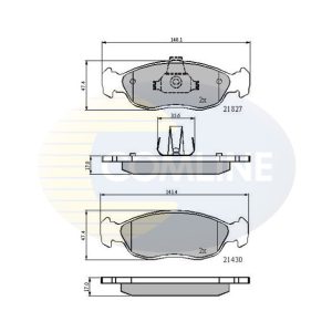 Set placute frana COMLINE CBP0570 – PEOUGET | AutoRival