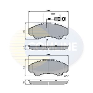 Set placute frana COMLINE CBP11041 – PEOUGET | AutoRival