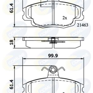 Set placute frana COMLINE CBP1133 – PEOUGET | AutoRival