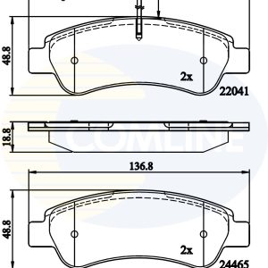 Set placute frana COMLINE CBP11604 – PEOUGET | AutoRival